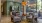 a room with a large window and a coffee bar
