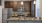 a kitchen with a marble countertop